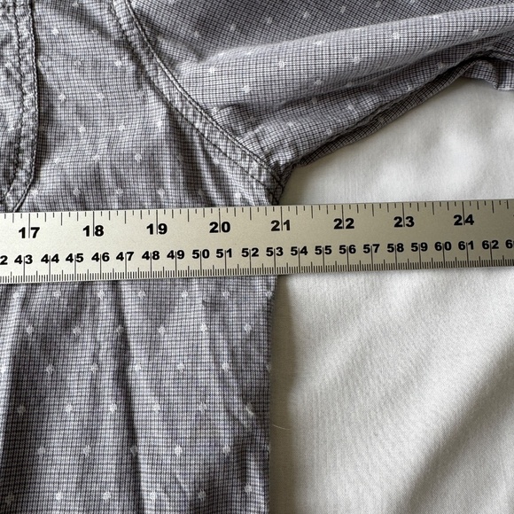 Thread & Cloth Mens Long Sleeve Mini Check Button Up Shirt Gray Y2K VTG Size Med - Picture 11 of 15